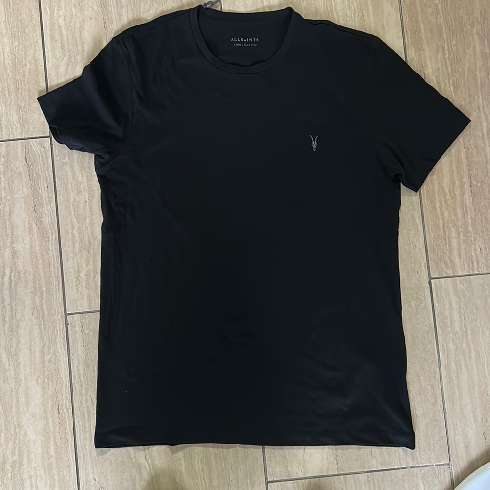 Tonic SS Crew All Saints black t